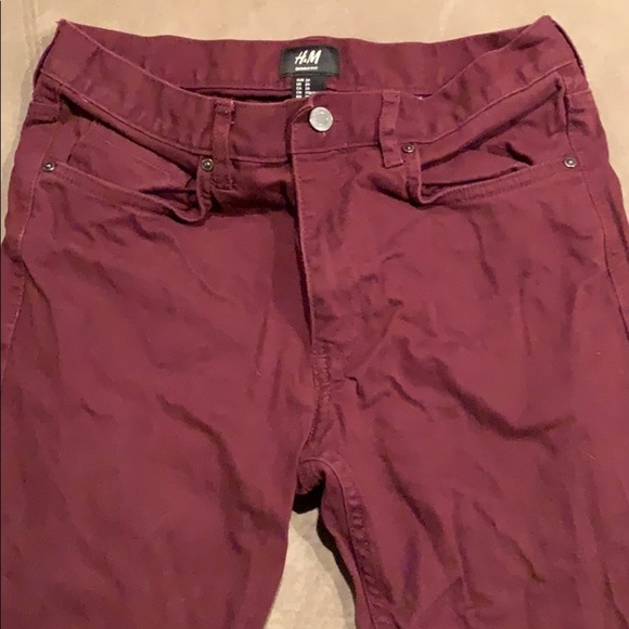 H&M burgundy skinny jeans - Picture 2 of 5